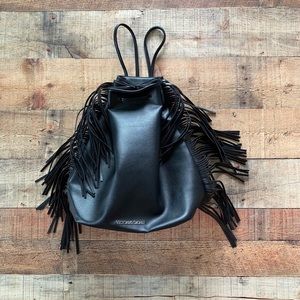 New Victoria’s Secret Black Fringe Back Pack